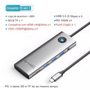 Orico tipo c docking station hub para 4k60hz hdmi-adaptador usb 3.0 rj45 pd100w carga para macbook pro acessórios para portátil