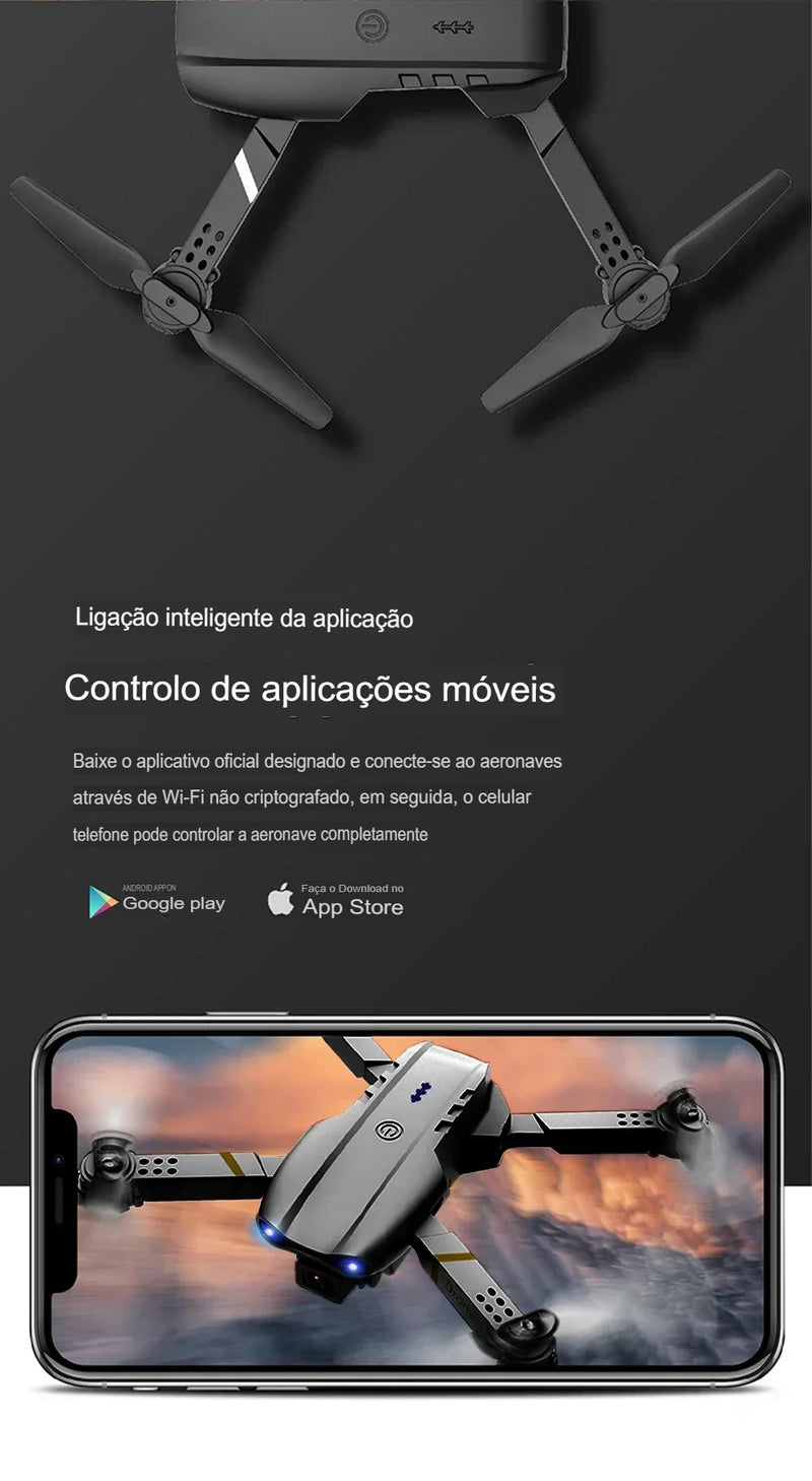 E99 PRO Drone quadcopter alça de controle remoto quatro eixos aeronaves HD 6k fotografia UAV fixação de altitude helicóptero brinquedos