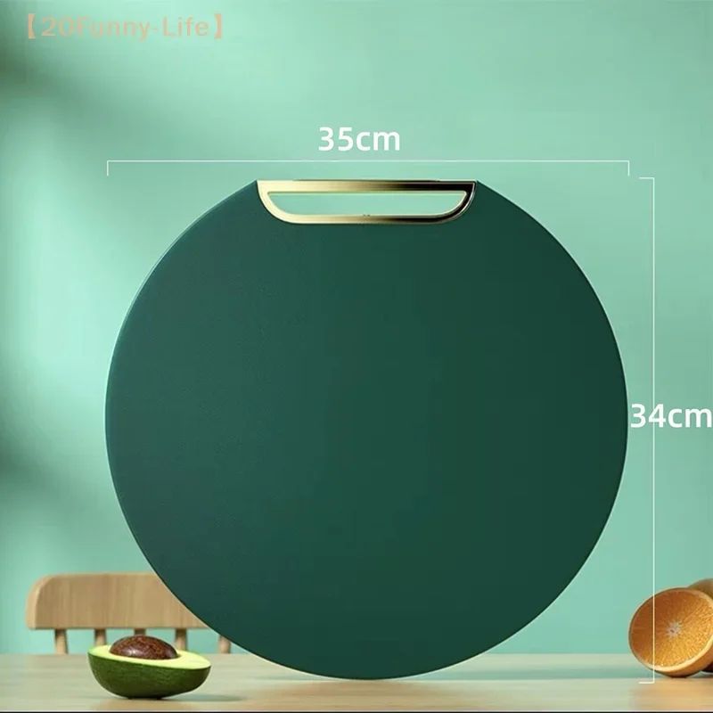 LINDA Tábua de corte alimentar, antibacteriana e resistente a mofo, painel circular de plástico