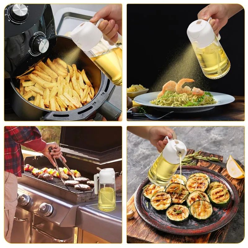 Dosador e Spray para Óleo de Cozinha e Azeite de Oliva 580ml - Design Elegante e Funcionalidade