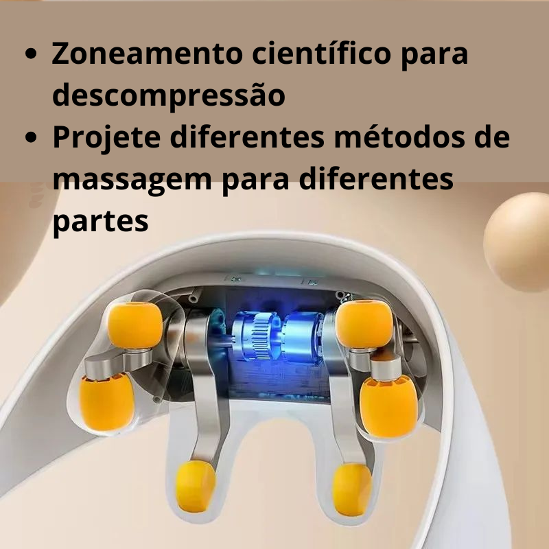 Massageador elétrico sem fio 3 mods para o ombro, pescoço, costas e cervical.