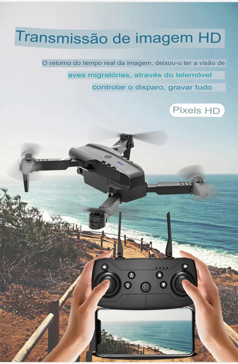 E99 PRO Drone quadcopter alça de controle remoto quatro eixos aeronaves HD 6k fotografia UAV fixação de altitude helicóptero brinquedos