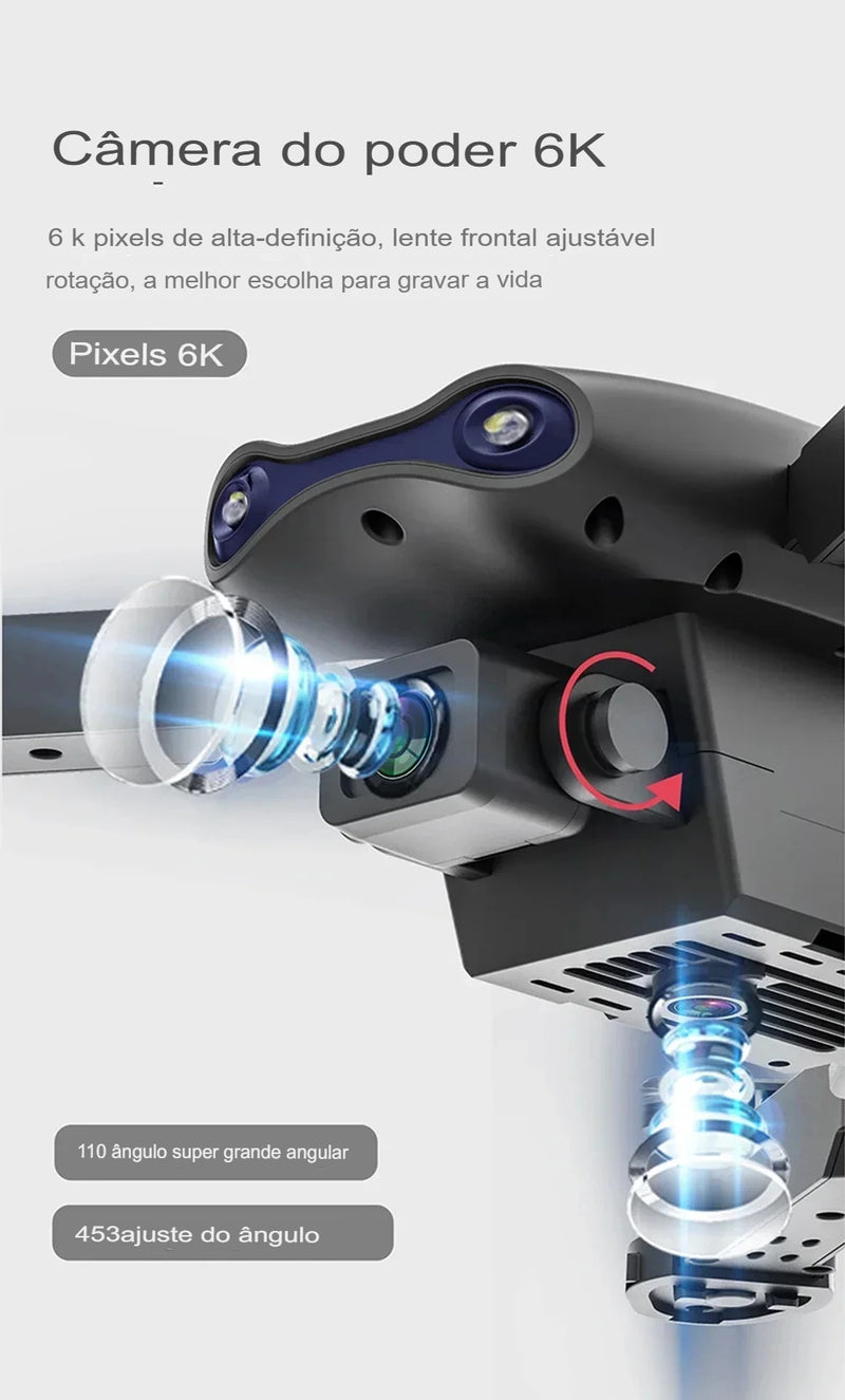 E99 PRO Drone quadcopter alça de controle remoto quatro eixos aeronaves HD 6k fotografia UAV fixação de altitude helicóptero brinquedos