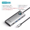 Orico tipo c docking station hub para 4k60hz hdmi-adaptador usb 3.0 rj45 pd100w carga para macbook pro acessórios para portátil