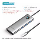 Orico tipo c docking station hub para 4k60hz hdmi-adaptador usb 3.0 rj45 pd100w carga para macbook pro acessórios para portátil