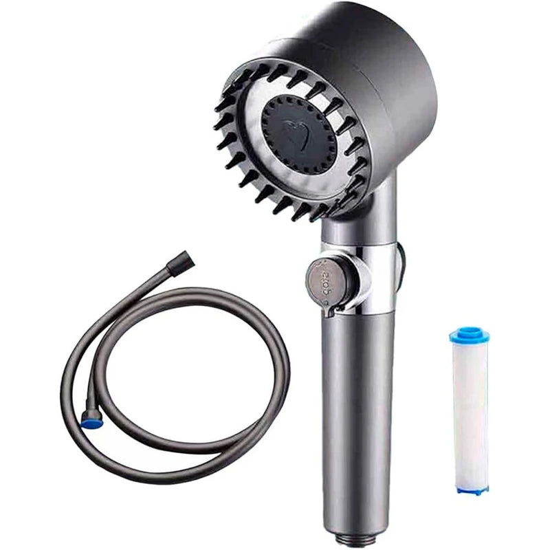 Chuveiro com ótima pressão e 3 modos, escova de massagem com filtro de spray ajustável,