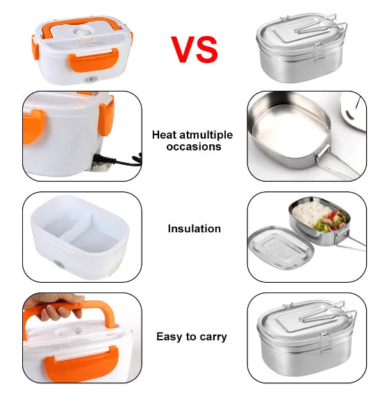 Marmita Elétrica,  Térmica Portátil Pote Aleatório lancheira COM CABO USB PARA CASA