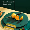 LINDA Tábua de corte alimentar, antibacteriana e resistente a mofo, painel circular de plástico