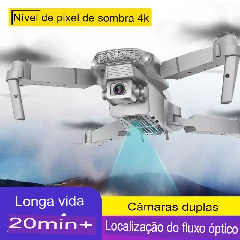 2025 novo e88 wifi fpv drone quadcopter com grande angular hd 4k câmera altura segurar rc dobrável quadcopter drones uav presentes brinquedos