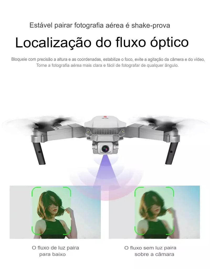 2025 novo e88 wifi fpv drone quadcopter com grande angular hd 4k câmera altura segurar rc dobrável quadcopter drones uav presentes brinquedos