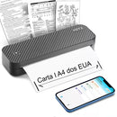 Impressora térmica portátil sem tinta a4, bluetooth, pdf, excel, palavra, documento, máquina de impressão, rolo de papel para escritório, trabalho, casa, escola