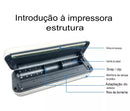 Impressora térmica portátil sem tinta a4, bluetooth, pdf, excel, palavra, documento, máquina de impressão, rolo de papel para escritório, trabalho, casa, escola