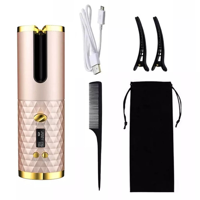 Modelador de Cachos Finalizador Cabelo Automático Sem fio portátil USB profissional