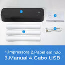 Impressora térmica portátil sem tinta a4, bluetooth, pdf, excel, palavra, documento, máquina de impressão, rolo de papel para escritório, trabalho, casa, escola
