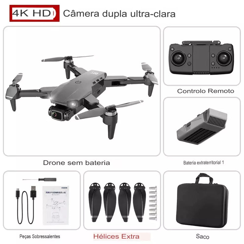 Drone L900 pro 4k profissional 5g GPS HD câmera dupla fotografia sem escova dobrável Quadcopter RC Distancer distância 1.2km Drones brinquedos
