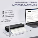 Impressora térmica portátil sem tinta a4, bluetooth, pdf, excel, palavra, documento, máquina de impressão, rolo de papel para escritório, trabalho, casa, escola