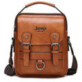 JEEP BULUO LANÇAMENTO!!! -  Bolsas de Negócios Multifuncionais Masculina,  Novas Bolsas de Ombro, Grande Capacidade, de Couro, Carteiro Bolsa Transversal PRODUTO ORIGINAL JEEP.