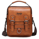 JEEP BULUO LANÇAMENTO!!! -  Bolsas de Negócios Multifuncionais Masculina,  Novas Bolsas de Ombro, Grande Capacidade, de Couro, Carteiro Bolsa Transversal PRODUTO ORIGINAL JEEP.