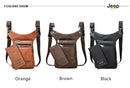 JEEP BULUO - Bolsas multifuncionais masculinas pequenas, transversal em couro rachado, de cintura fashion, JEEP ORIGINAL