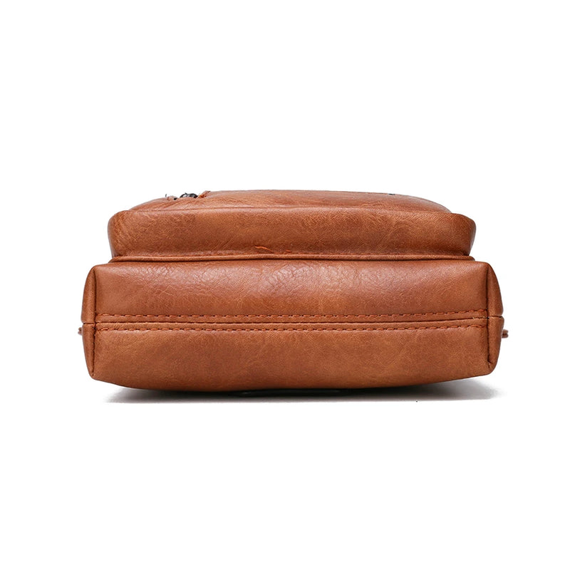 JEEP BULUO - Bolsas multifuncionais masculinas pequenas, transversal em couro rachado, de cintura fashion, JEEP ORIGINAL