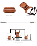 JEEP BULUO - Bolsas multifuncionais masculinas pequenas, transversal em couro rachado, de cintura fashion, JEEP ORIGINAL