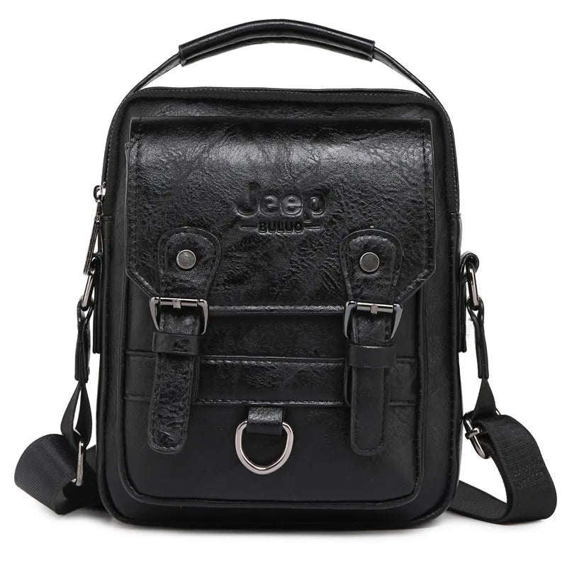 JEEP BULUO LANÇAMENTO!!! -  Bolsas de Negócios Multifuncionais Masculina,  Novas Bolsas de Ombro, Grande Capacidade, de Couro, Carteiro Bolsa Transversal PRODUTO ORIGINAL JEEP.