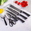 Brasil 6 PCs Conjunto de ferramentas Black WAVE FACAS, Conjunto de facas de aço inoxidável Faca de chef Faca de frutas