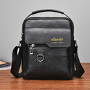 LINDA! EM COURO - Bolsa transversal masculina de COURO DE LUXO, de ombro, de negócios, grande capacidade, bolsa lateral tipo carteiro