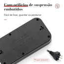 Tomada de extensão, filtro de linha, extensão de energia, soquete USB, plugue, plugue de água, filtro de linha do Brasil, 100-220 V, 10 A