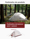 NATUREHIKE - Tenda de acampamento  para 1 pessoa Cloud Up, ultraleve, à prova d'água, para trilhas ao ar livre, mochila e trekking, com colchonete GRÁTIS