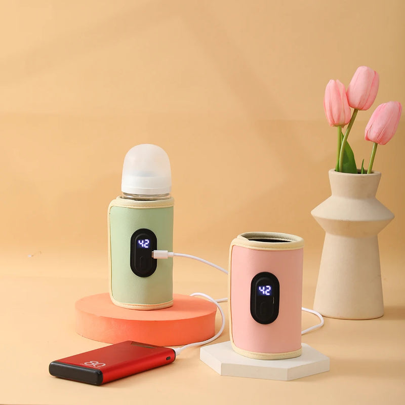 MILK-BABY, aquecedor de leite para bebês portátil com USB, aquecedor de mamadeiras, portátil para carro, acessórios de viagem ao ar livre