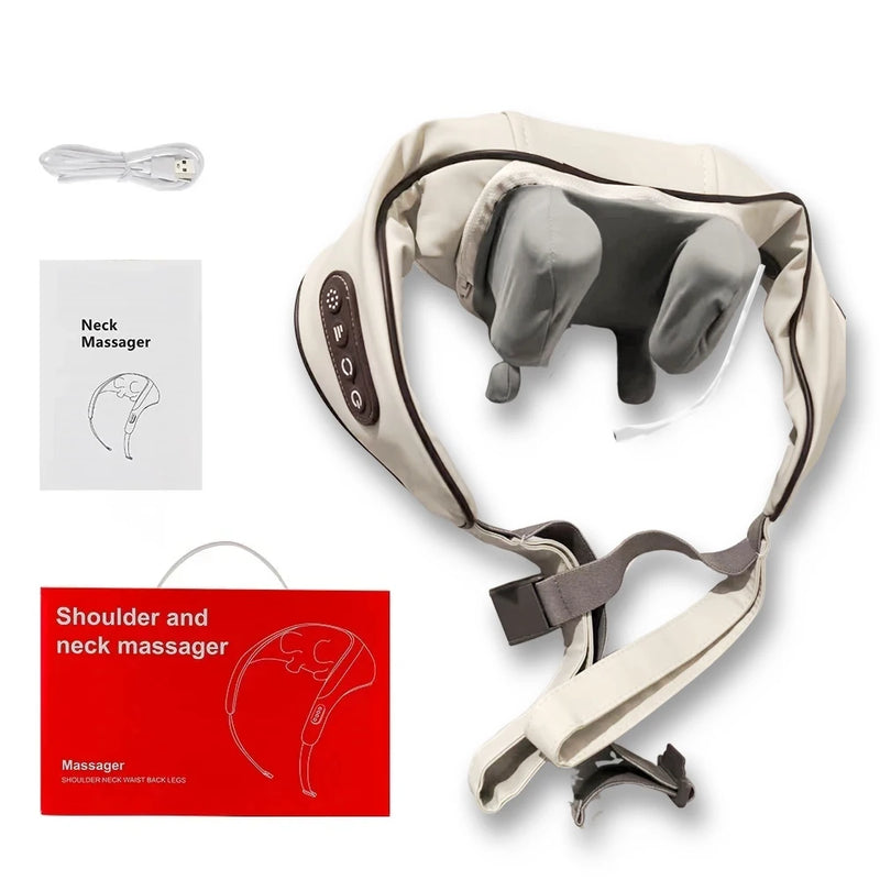 Massageador elétrico sem fio 3 mods para o ombro, pescoço, costas e cervical.