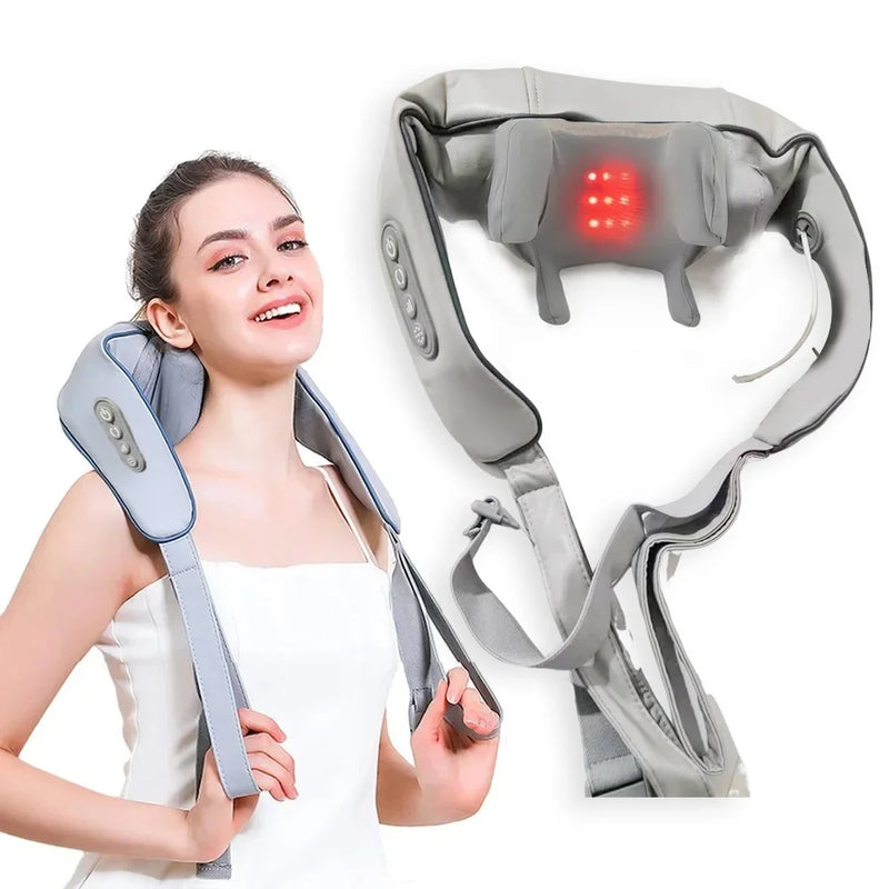 Massageador elétrico sem fio 3 mods para o ombro, pescoço, costas e cervical.