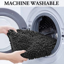 Tapete de banheiro chenille antiderrapante, de pelúcia macio e confortável.