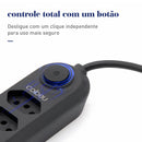Tomada de extensão, filtro de linha, extensão de energia, soquete USB, plugue, plugue de água, filtro de linha do Brasil, 100-220 V, 10 A