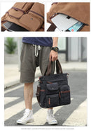 Bolsa de lona Unissex, transversal, tiracolor, de ombro, para viagem, trabalho, faculdade.