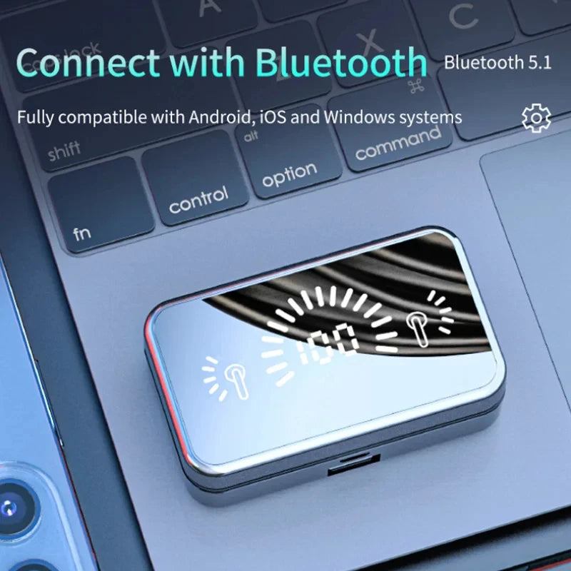 Fone de ouvidos sem fio S20 TWS  bluetooth com caixa de carregamento abafamento de ruído e LED