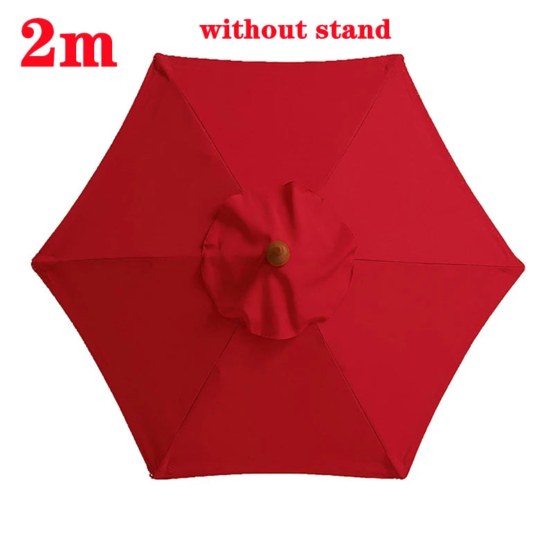 Guarda-chuva de poliéster de 2 m/6,56 pés, tecido de substituição para guarda-chuva de jardim ao ar livre, proteção UV, capa de guarda-chuva à prova de chuva