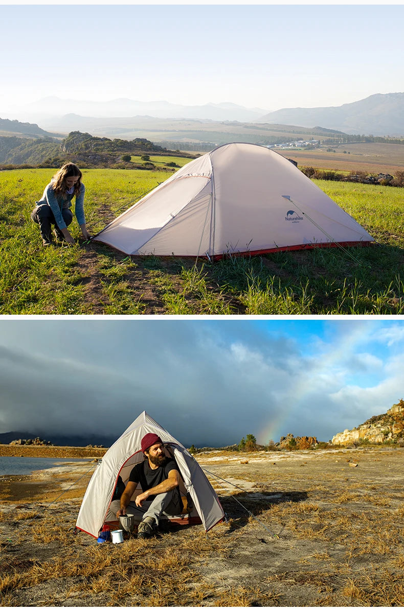 NATUREHIKE - Tenda de acampamento  para 1 pessoa Cloud Up, ultraleve, à prova d'água, para trilhas ao ar livre, mochila e trekking, com colchonete GRÁTIS