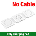 3 em 1 Carregador magnético sem fio Pad Stand dobrável para iPhone 15 14 13 12 11 Apple Watch AirPods 15W Estação de carregamento rápido