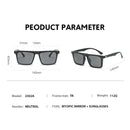 Óculos de sol polarizados magnéticos para miopia, UNISEX, com clipe, armação quadrada, 6 em 1, -0,5 a -10