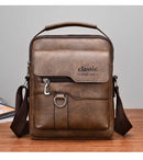 LINDA! EM COURO - Bolsa transversal masculina de COURO DE LUXO, de ombro, de negócios, grande capacidade, bolsa lateral tipo carteiro