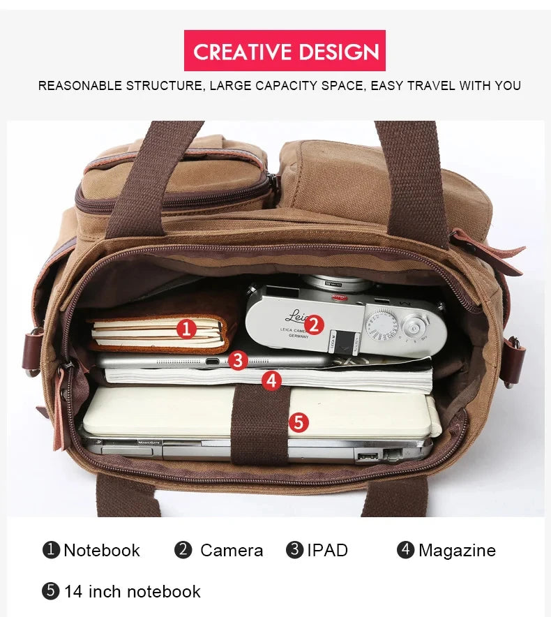 Bolsa de lona Unissex, transversal, tiracolor, de ombro, para viagem, trabalho, faculdade.