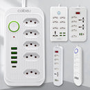 Tomada de extensão, filtro de linha, extensão de energia, soquete USB, plugue, plugue de água, filtro de linha do Brasil, 100-220 V, 10 A