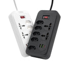 Tomada de extensão, filtro de linha, extensão de energia, soquete USB, plugue, plugue de água, filtro de linha do Brasil, 100-220 V, 10 A