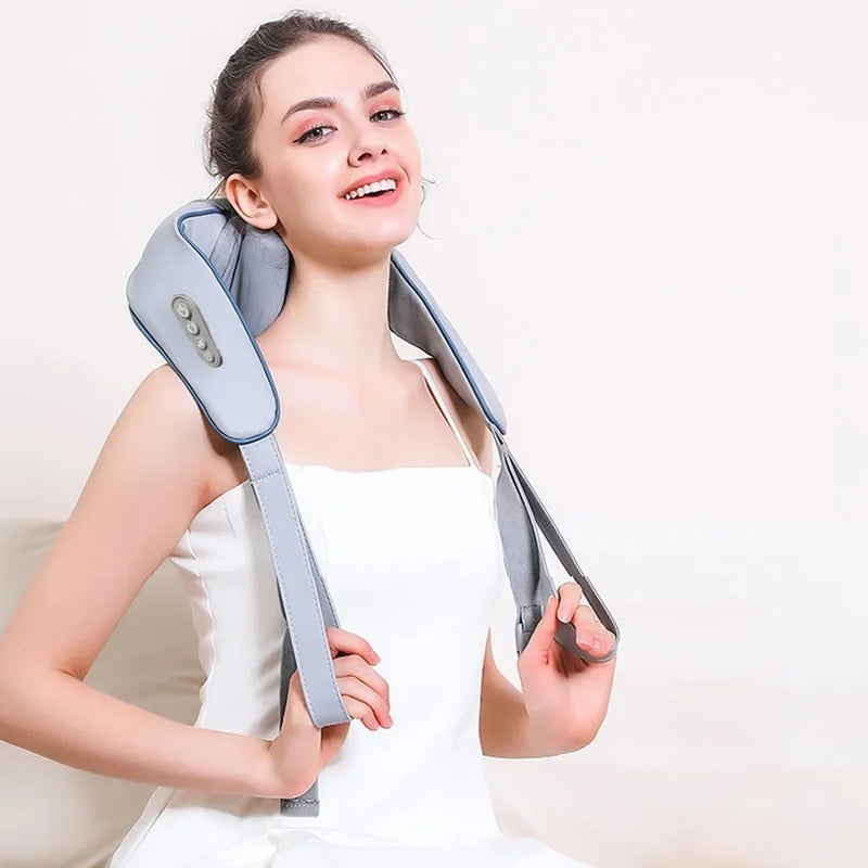 Massageador elétrico sem fio 3 mods para o ombro, pescoço, costas e cervical.