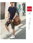 Bolsa de lona Unissex, transversal, tiracolor, de ombro, para viagem, trabalho, faculdade.