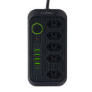 Tomada de extensão, filtro de linha, extensão de energia, soquete USB, plugue, plugue de água, filtro de linha do Brasil, 100-220 V, 10 A