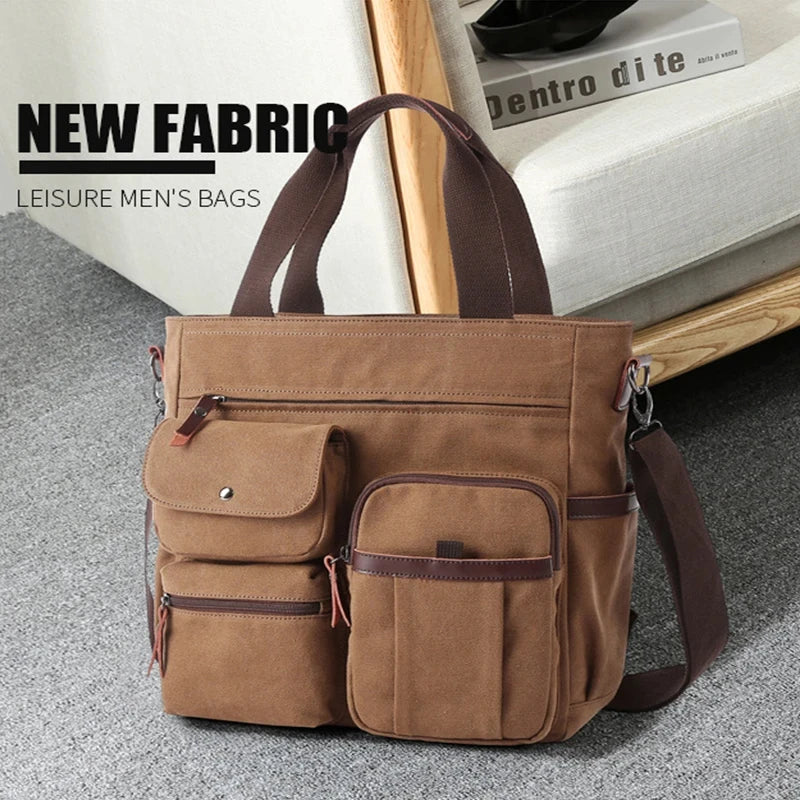 Bolsa de lona Unissex, transversal, tiracolor, de ombro, para viagem, trabalho, faculdade.