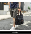 Bolsa de lona Unissex, transversal, tiracolor, de ombro, para viagem, trabalho, faculdade.